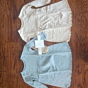 NEW Little Co Baby Toddler Girl 18 Month  Dresses blue tan white